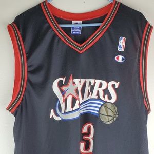 Allen Iverson Sixers Black Basketball Jersey